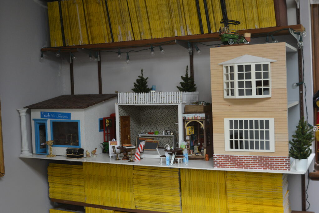 A miniature village under construction